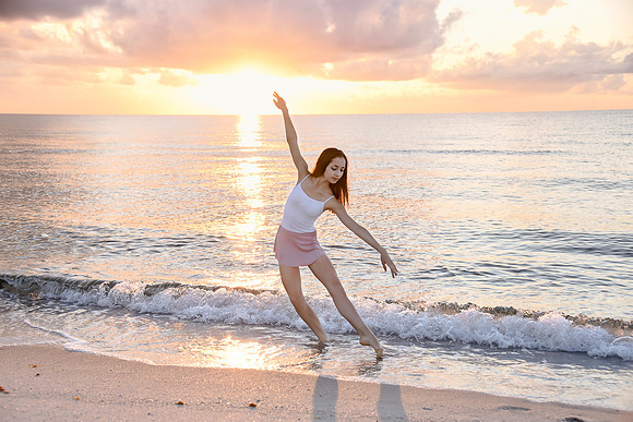 fort lauderdale beach ballerina photography at sunrise